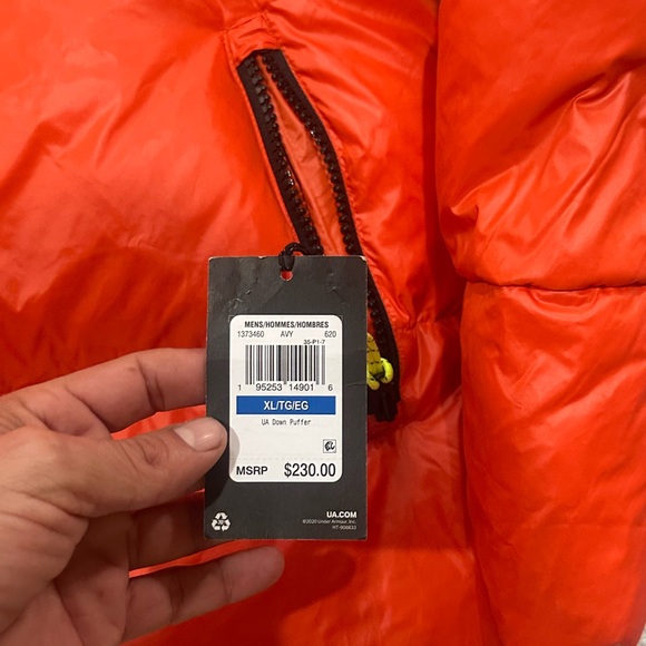 Under Armour Puffer Down Jacket Orange Mens Size XL New
MSRP $230 - Picture 2 of 5